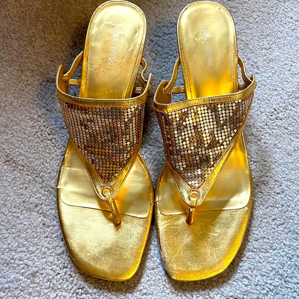 Nine West gold sandals🔥